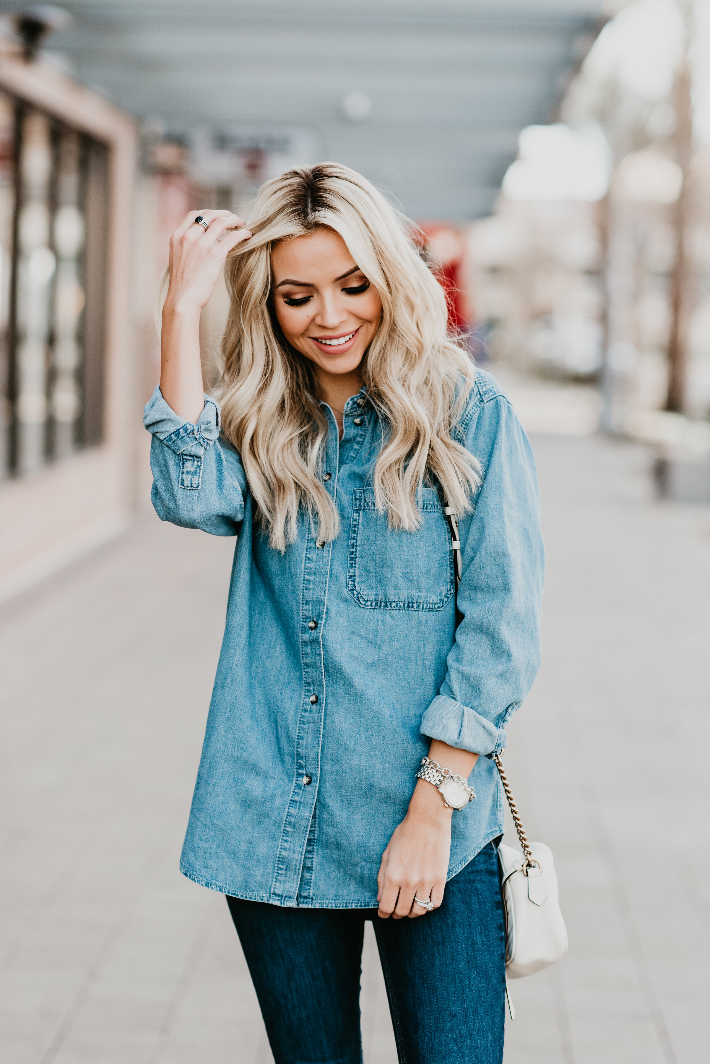 What To Wear With A Denim Shirt + Chambray Shirt Outfits Truly Destiny